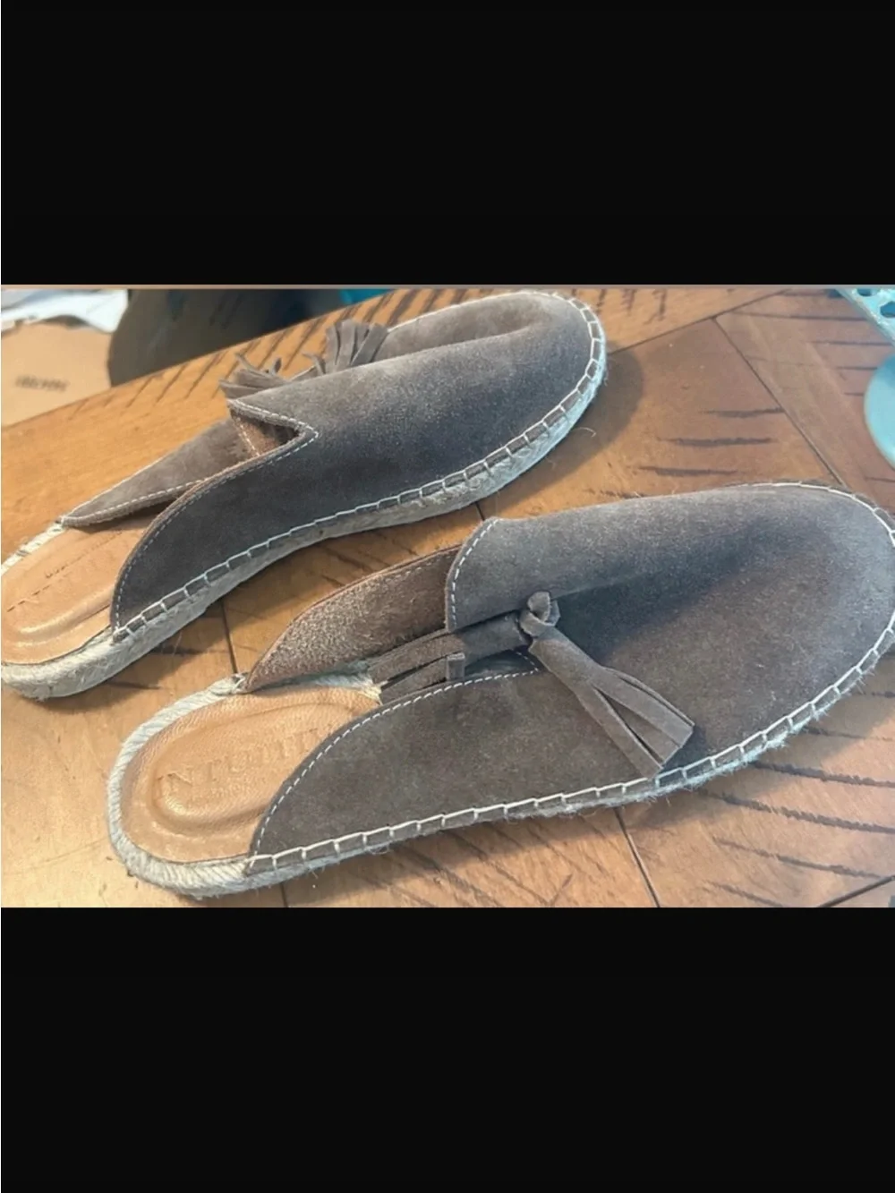 Taupe Suede Tassel Slip-On Espadrilles - Women